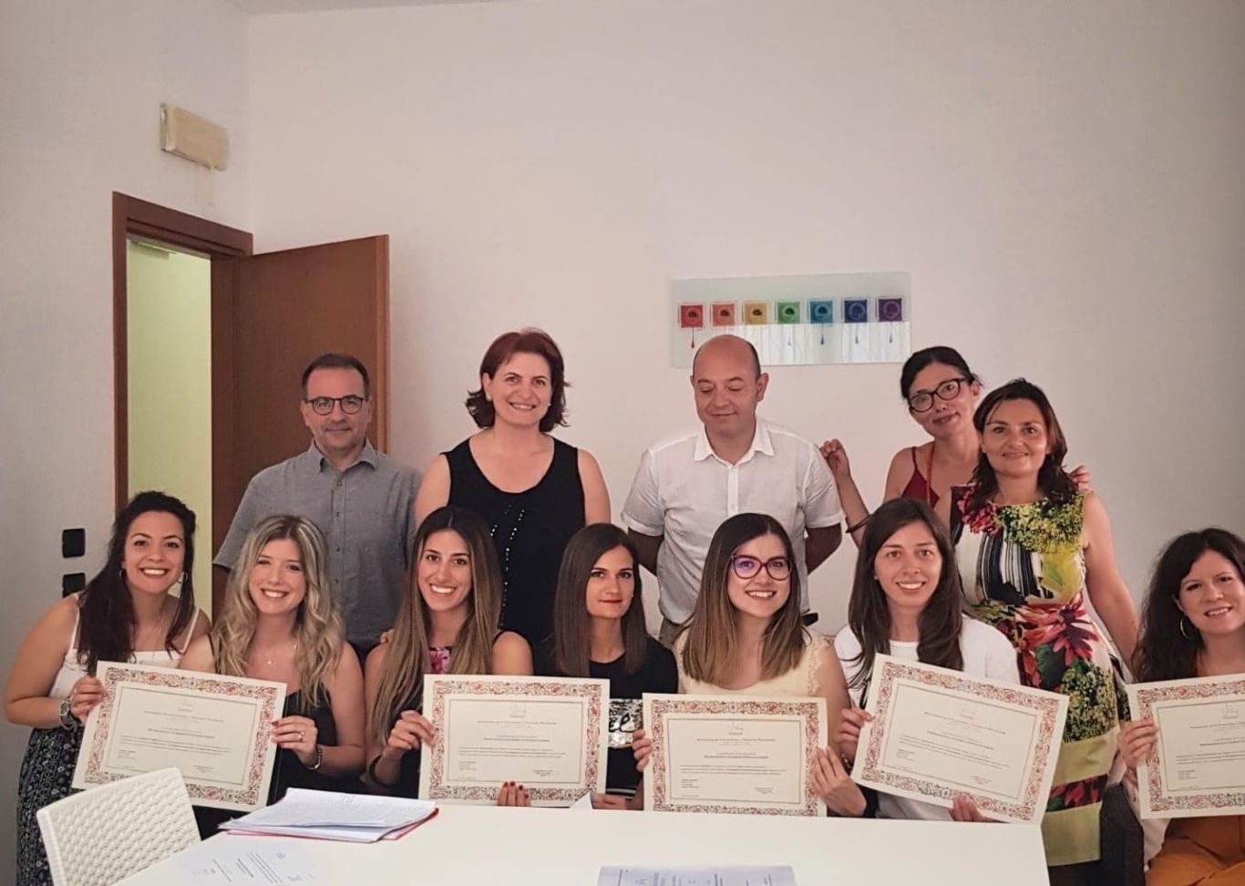 Allievi del Corso di Psicodiagnostica con gli attestati